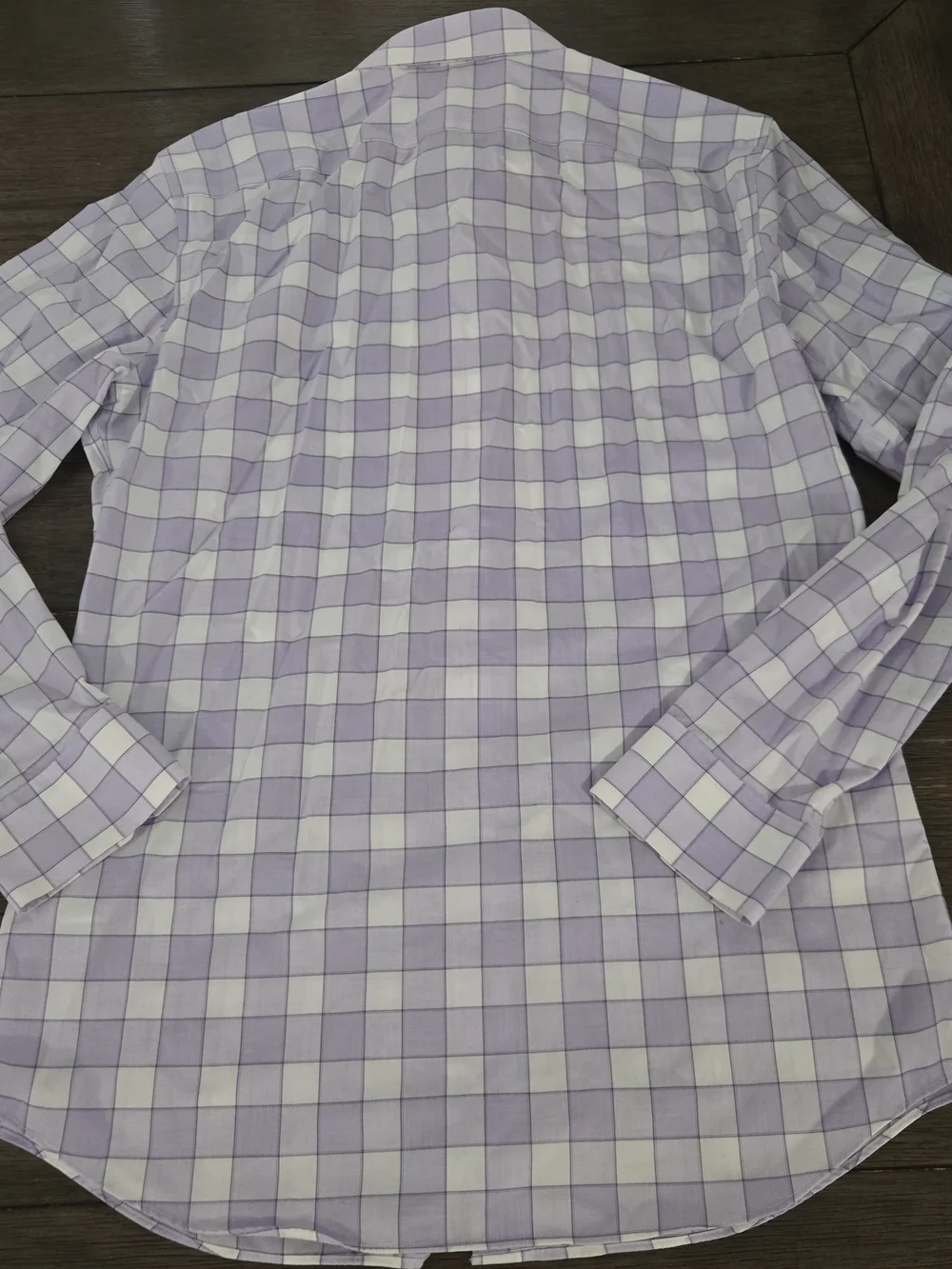 Mens Banana Republic Grant Fit Button Up Shirt Size M Medium Purple Plaid Top